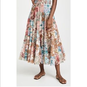 Zimmermann Cassia Patch Midi Skirt